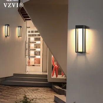 VZVI Съвременни улични стенни лампи на променлив ток, за градината и дома, осветление вътрешно верандата, за вила, хотел, с led лампи, водоустойчив 80 см