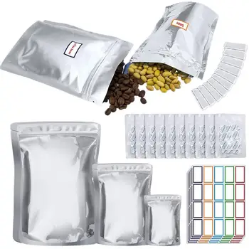 Майларовые пакети За съхранение на продукти Майларовые пакети За съхранение на Хранителни продукти С Мивки кислород 100x400CC 400cc И Етикети, 3 Слой се Сгъстява