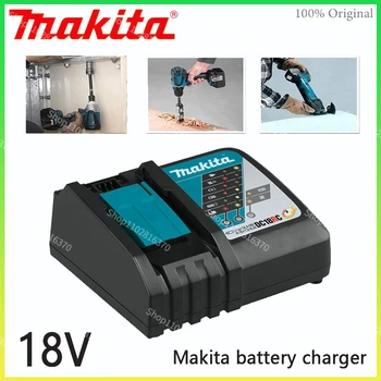 Оригиналното Зарядно устройство, предоставено Makita DC18VRC Makita 3A 6A 14,4 V 18V Bl1830 Bl1430 BL1860 BL1890 Зарядно Устройство за инструмент USB Prot 18V